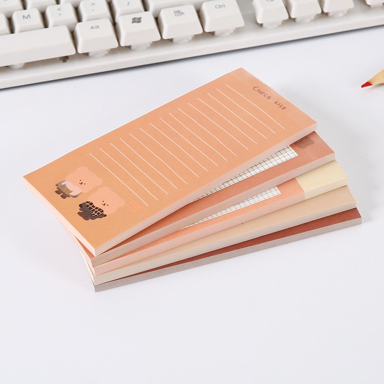 5 Packs - Cute Cartoon Animal Sticky Notes | Bear Bunny Sticky Notes | Note Pad | School Supplies | Stationery Sticky Notes | Birthday Gift