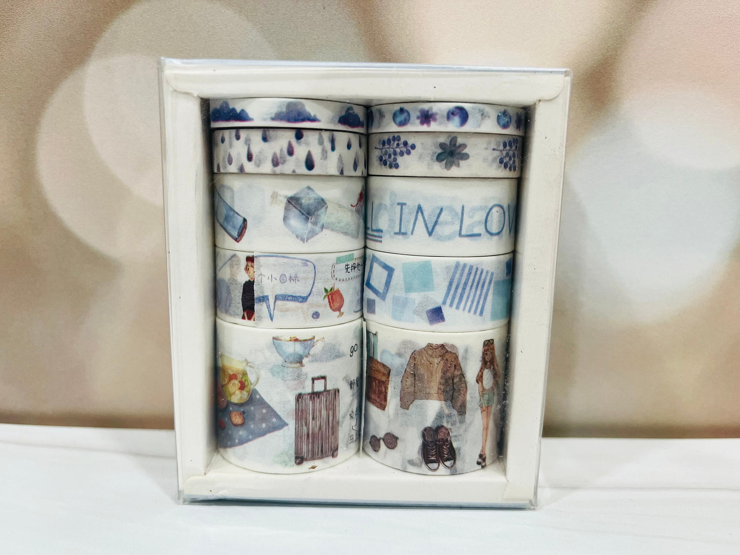 Kawaii Washi Tape 10 Rolls/ Set, Decorative Washi Tape, Scrapbooking Planner Washi Tape, Cute Washi Tape, Bullet Journal Tape Variety Pack