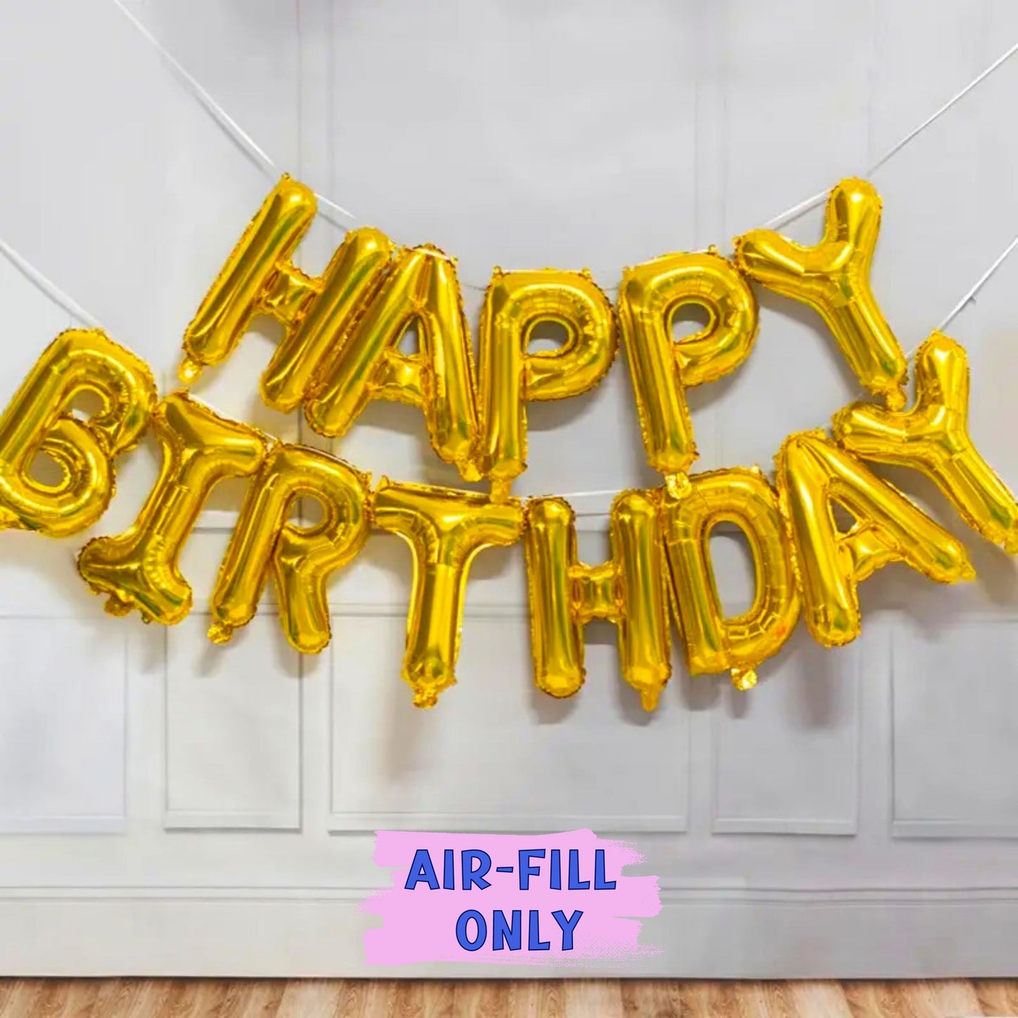 Happy Birthday Foil Balloon Letter Set - 13 pcs - Birthday Party Wall Banner Decorations 16''