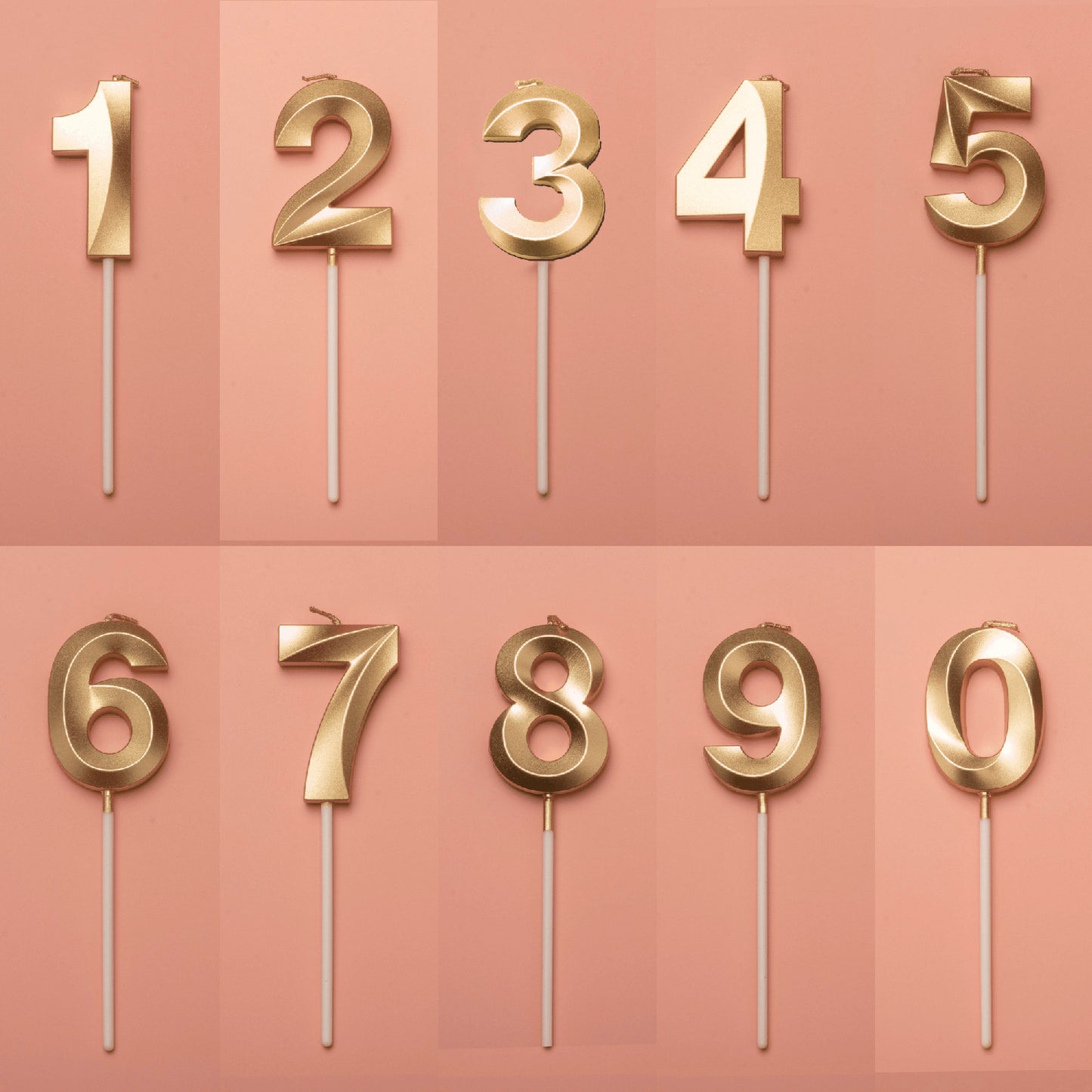 Gold Twist Happy Birthday Number Candles – Perfect Cake Toppers for Any Party Theme – Space, Donuts, Unicorns, Princesses & More! Kids & Adults Birthday Party - Best Seller