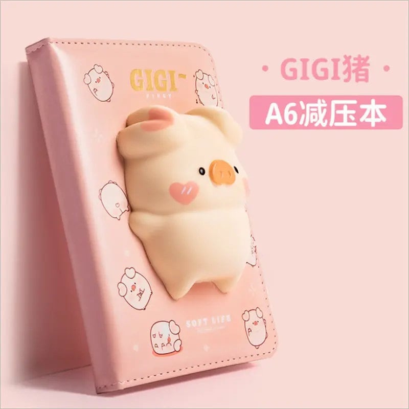 3D Squishy Food Snack Notebook | 6''x8'' 200 pages | Cute Cartoon Notebook | Kid School Notebook | Birthday Gift | Animal Journal