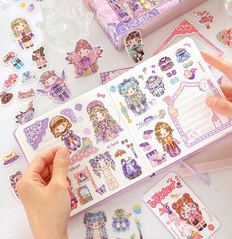 Kawaii Washi Tape 100+ Stickers Set 10x14 | Washi Tape Stickers Memo | Stationary Gift Set | Scrapbooking Notebook Memo | Birthday Gift Idea