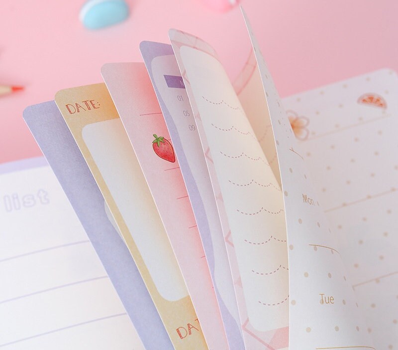 Kawaii Ecofriendly Diary Notebook | 6''x4'' 112 Sheets | Cute Bunny Notebook | Kid School Office Notebook | Anime Lover Birthday Gift