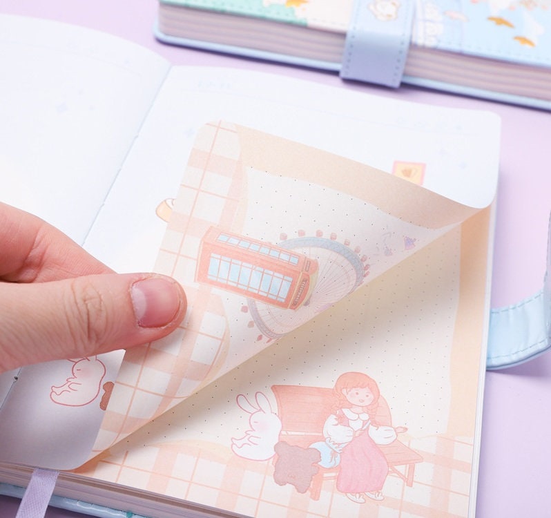 Cute Ecofriendly Diary Notebook | 5''x7" 224 Pages | Beautiful Life Series | Kid School Office Notebook | Anime Lover Birthday Gift