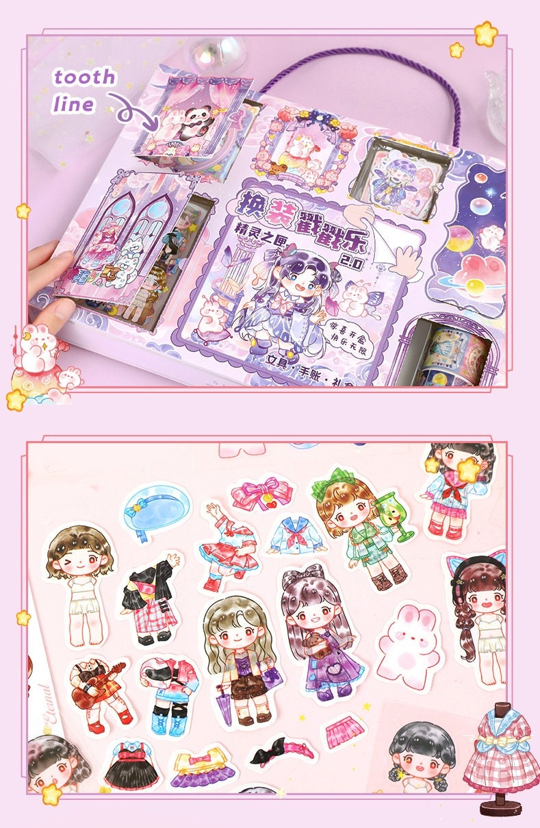 Kawaii Washi Tape 100+ Stickers Set 10x14 | Washi Tape Stickers Memo | Stationary Gift Set | Scrapbooking Notebook Memo | Birthday Gift Idea