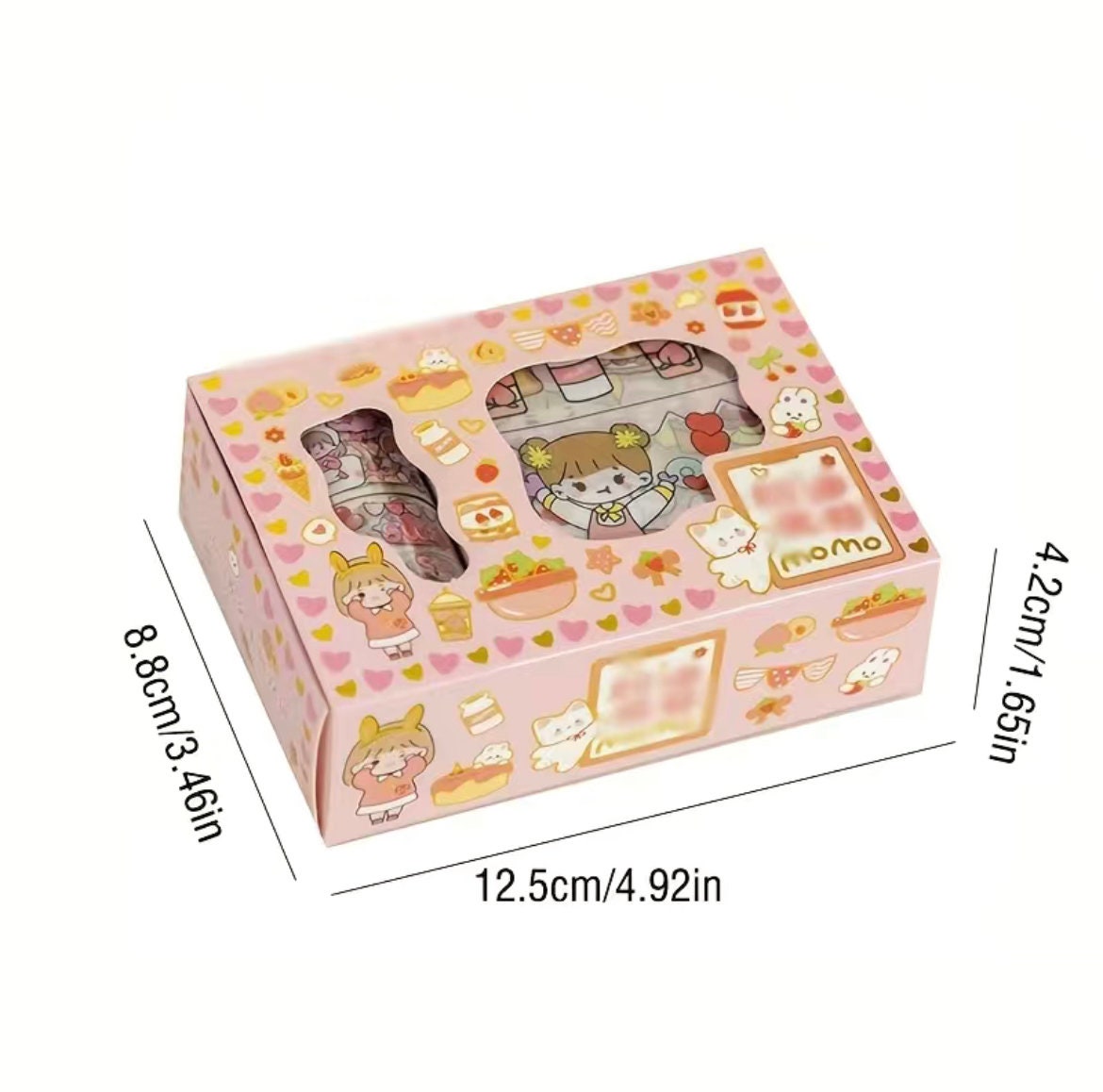 DIY Stickers and Washi Tapes Set | Stickers Gift Set | Stationary Gift Set | School Supplies | Stickers Set | Birthday Gift | Kawaii Sticker