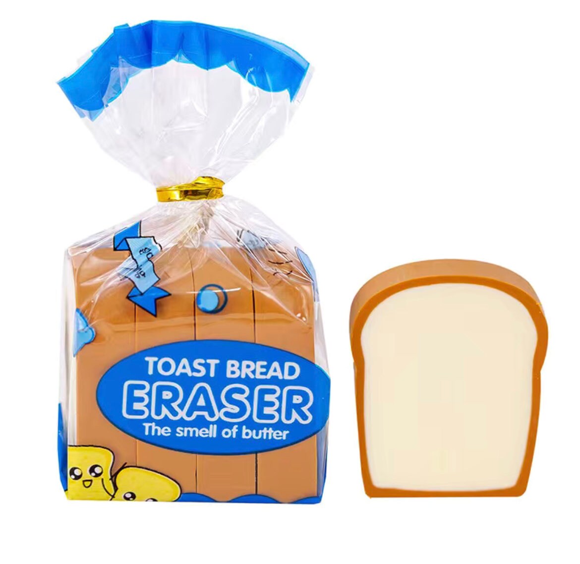 Cute Bread Loaf Erasers | Set of 4 Mini Erasers | Kawaii Bread Erasers | Fun Eraser | School Supplies | Birthday Gift | Food Lover Gift