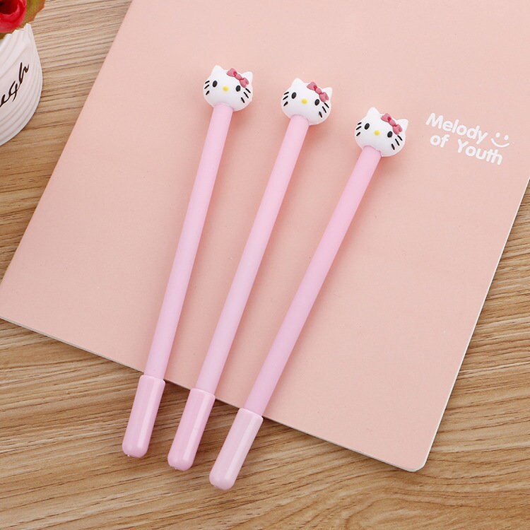 Hello Kitty Gel Ball Pen – Cute Pink Stationery, Black Ink Pen for Kids & Hello Kitty Lovers, Perfect Birthday Gift, Kawaii Writing Pen