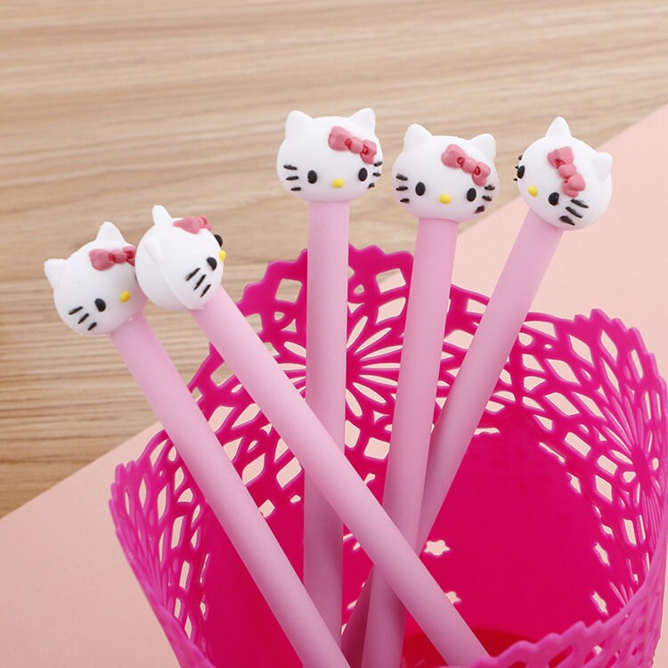 Hello Kitty Gel Ball Pen – Cute Pink Stationery, Black Ink Pen for Kids & Hello Kitty Lovers, Perfect Birthday Gift, Kawaii Writing Pen