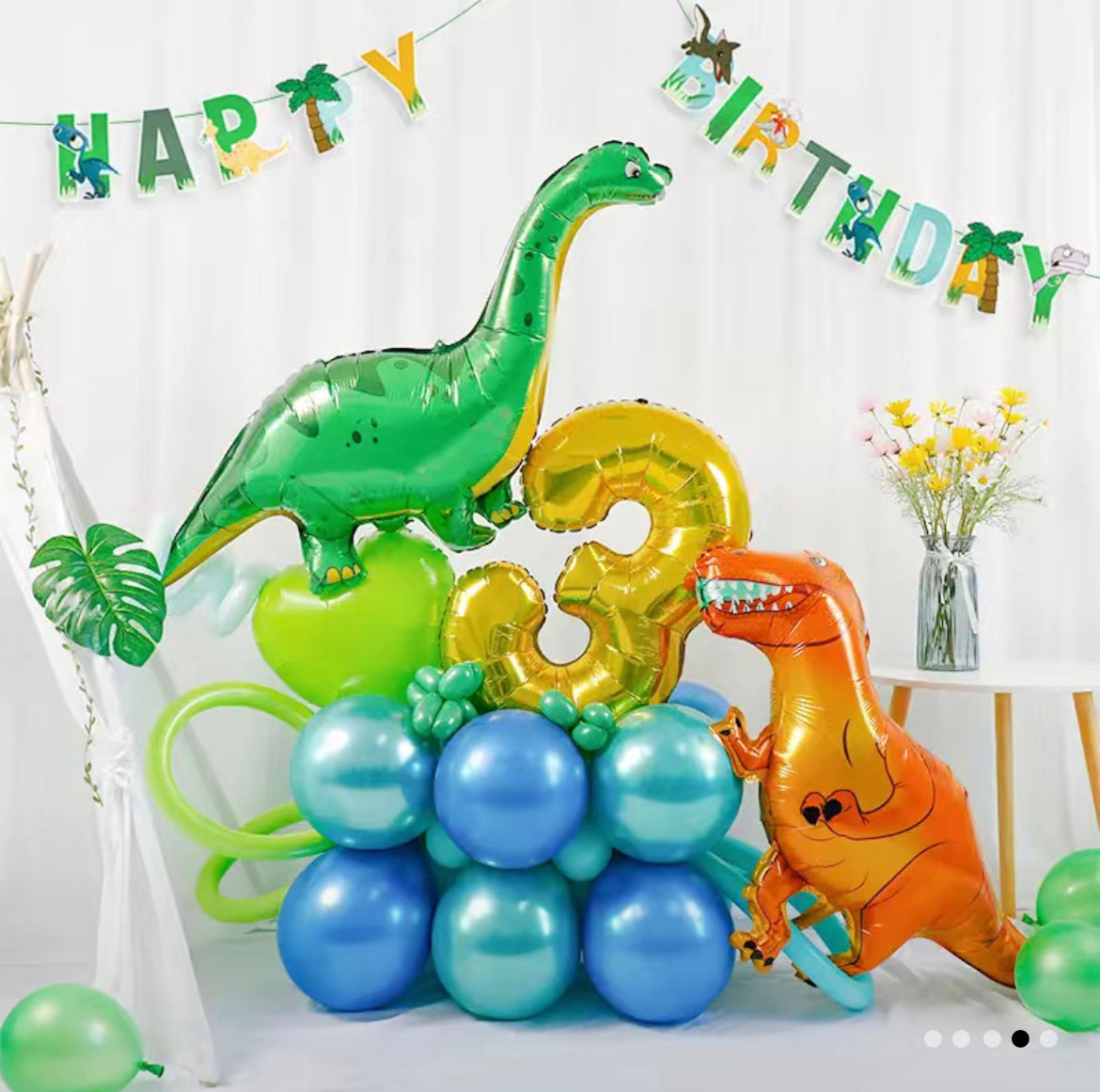 Jumbo Dinosaur Balloon 50" – Prehistoric Party Fun for Kids' Birthdays & Jurassic Celebrations – Air Fill Only – No Helium Supported