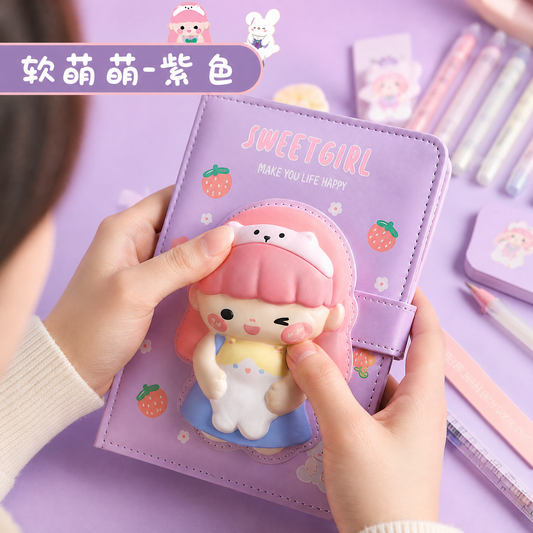 Kawaii Purple Notebook Squishy | Birthday Cute Journal