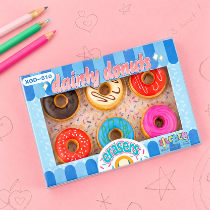Kawaii Donut Erasers Graduation | Cute School Erasers