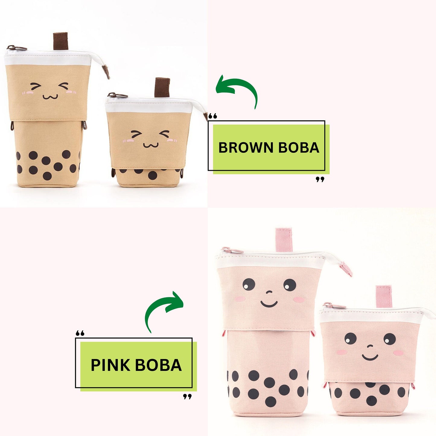 Milktea Pencil Bag | Sanrio, Kurom, My Melody, Cats, Boba, Bear Pencil Holder with zipper | Stationary Birthday Gift for Kid | Gift for her