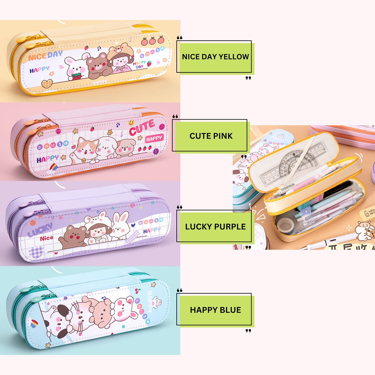 Kuromi Pencil Case | My Melody Pencil Pouch | Kawaii Sanrio Pencil Holder for Kids | Birthday gifts for Anime Lovers | Stationary