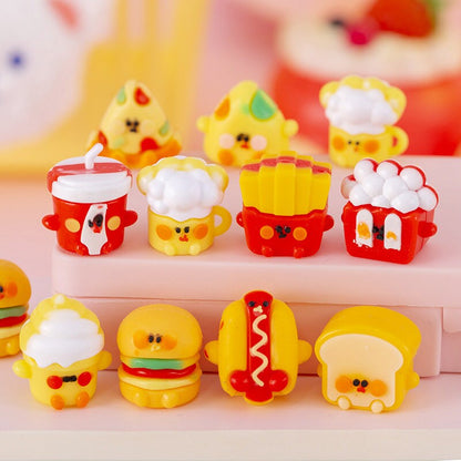 7 pcs cute fast food erasers set | Burger, hotdog, fries, pizza erasers | Promotion Gift | Graduation Gift | Stationery Erasers