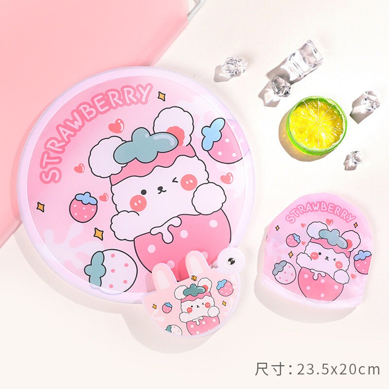 Kawaii Portable Folding Hand Fan | Best sellers Bunny, Bear, Kitty, Animal Folder Hand Fans | Gift for her, kids | Birthday Stationery Gift