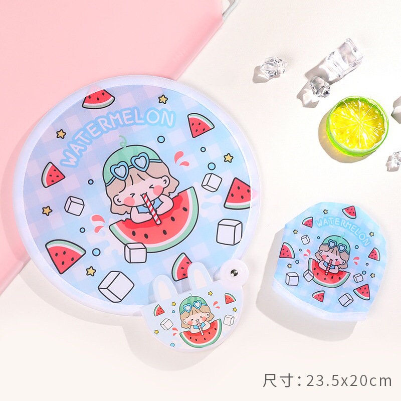 Kawaii Portable Folding Hand Fan | Best sellers Bunny, Bear, Kitty, Animal Folder Hand Fans | Gift for her, kids | Birthday Stationery Gift