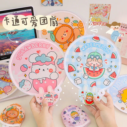 Kawaii Portable Folding Hand Fan | Best sellers Bunny, Bear, Kitty, Animal Folder Hand Fans | Gift for her, kids | Birthday Stationery Gift