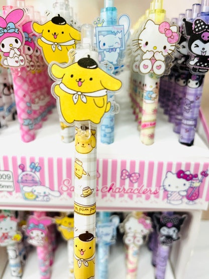 Sanrio Charm Black Ink Pen - Mermaid Kuromi, Cinnamoroll, Hello Kitty, My Melody, Pompompurin - Black Pen - Kawaii Gift for Sanrio Fans