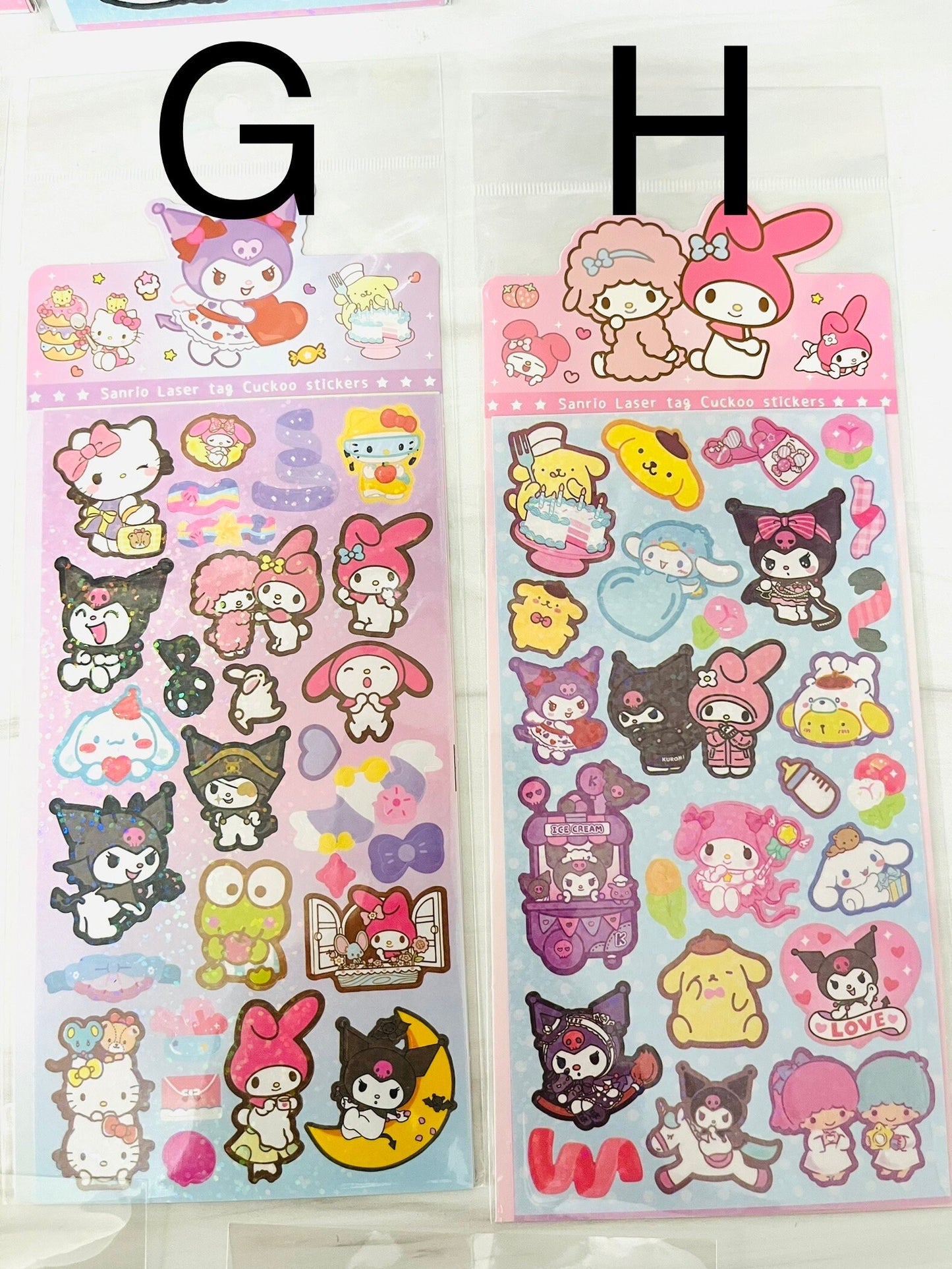 Sanrio Stickers Sheet - Kuromi, Cinnamoroll, Hello Kitty, My Melody, Pompompurin - Kawaii Gift for Sanrio Fans - Stationary Goodness Notes