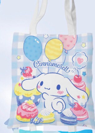 Sanrio Family Canvas Tote - Limited Editions -  Kuromi, Cinnamoroll, Hello Kitty, My Melody, Pompompurin - Kawaii Gift for Sanrio Fans