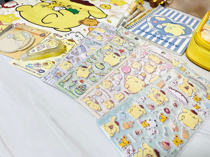 Pompompurin Stationery Gift Box - Lmited edition Included Sanrio pen, pencils, pencil bag, stickers, tote, notebook, sticky notes, keychain