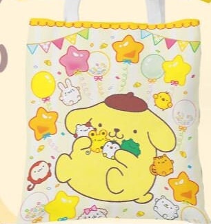 Sanrio Family Canvas Tote - Limited Editions -  Kuromi, Cinnamoroll, Hello Kitty, My Melody, Pompompurin - Kawaii Gift for Sanrio Fans