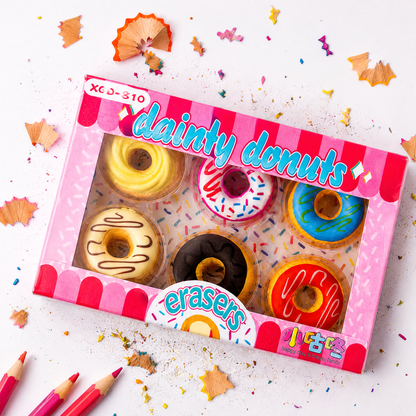 Kawaii Donut Erasers Graduation | Cute School Erasers