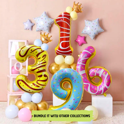 Ice-cream Birthday Balloons - Set of 5 items - Choose the number of your choice - Helium Supported