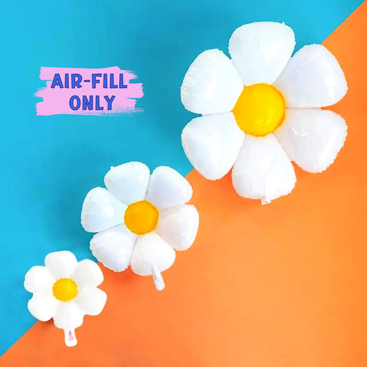 Daisy Balloon - 3 Size in S M L - 1 Flower Balloon - Birthday Balloon - Party Decoration - Air Fill Only