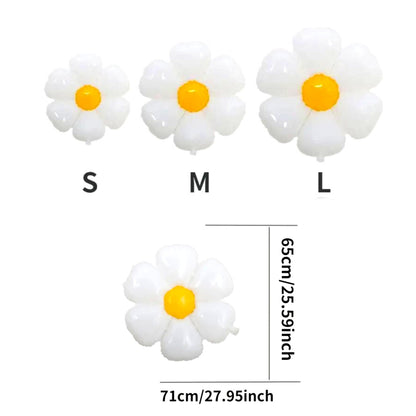 Daisy Balloon - 3 Size in S M L - 1 Flower Balloon - Birthday Balloon - Party Decoration - Air Fill Only