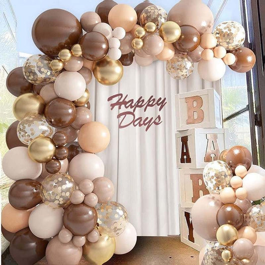 Boho Balloon - Mauve, Neutral, Brown, Ivory, White Balloons Set, Boho Neutral Garland Kit For Wedding, Birthdays, Baby Showers Decoration