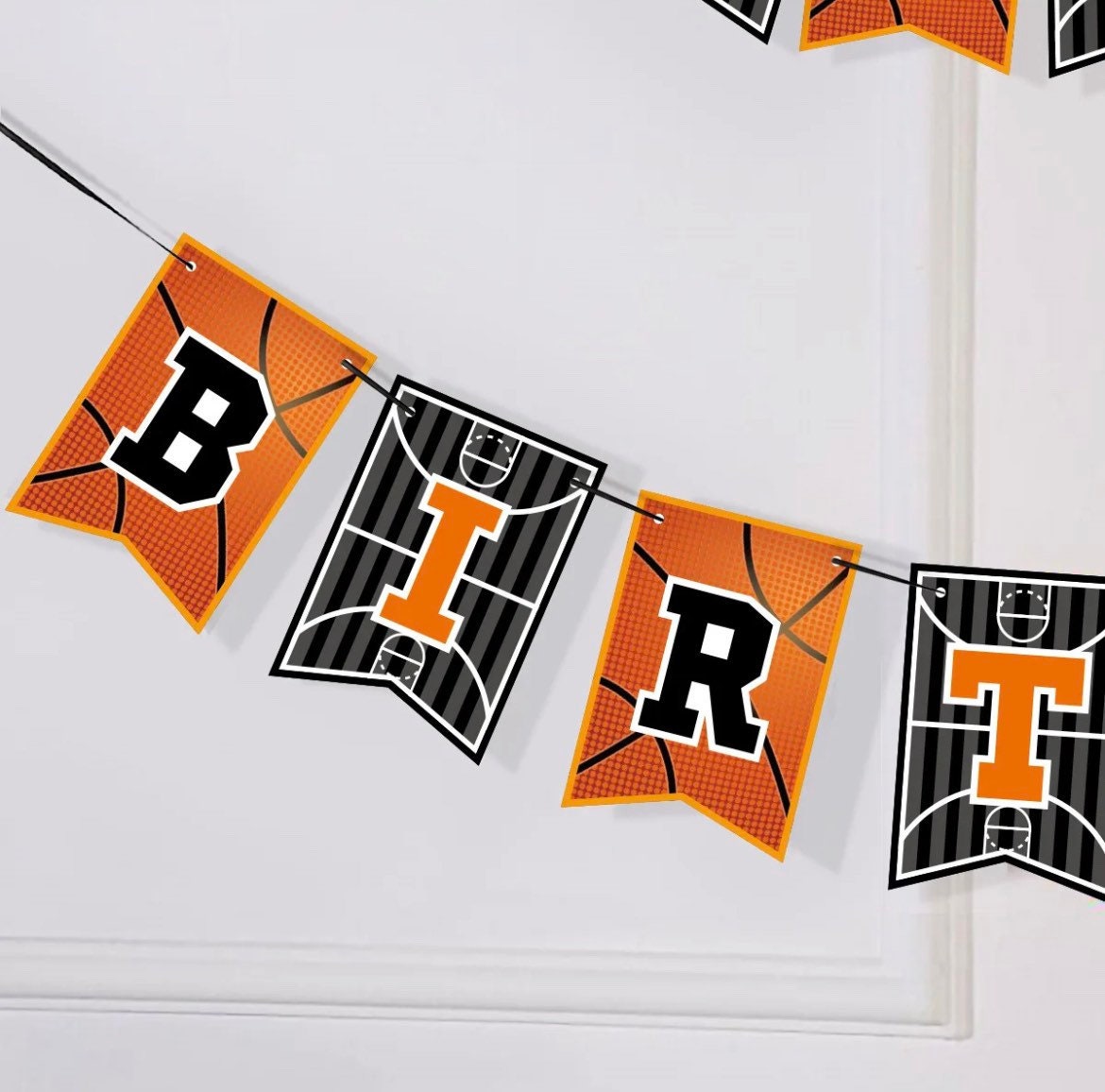 Basketball Birthday Party Decorations - Happy Birthday Banner/Foil Party Balloons/Balloon Garland/Cake Toppers - Sport Party Decor