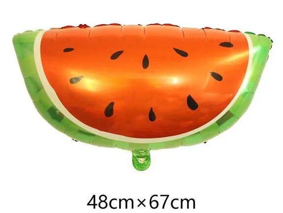 Tropical Fruit Balloons Set - 5 pcs - JUMBO 24''- Tutti Fruity Theme Party - Tropical Fruit Balloons 18''-  Summer Party Deco - Fruit Themed