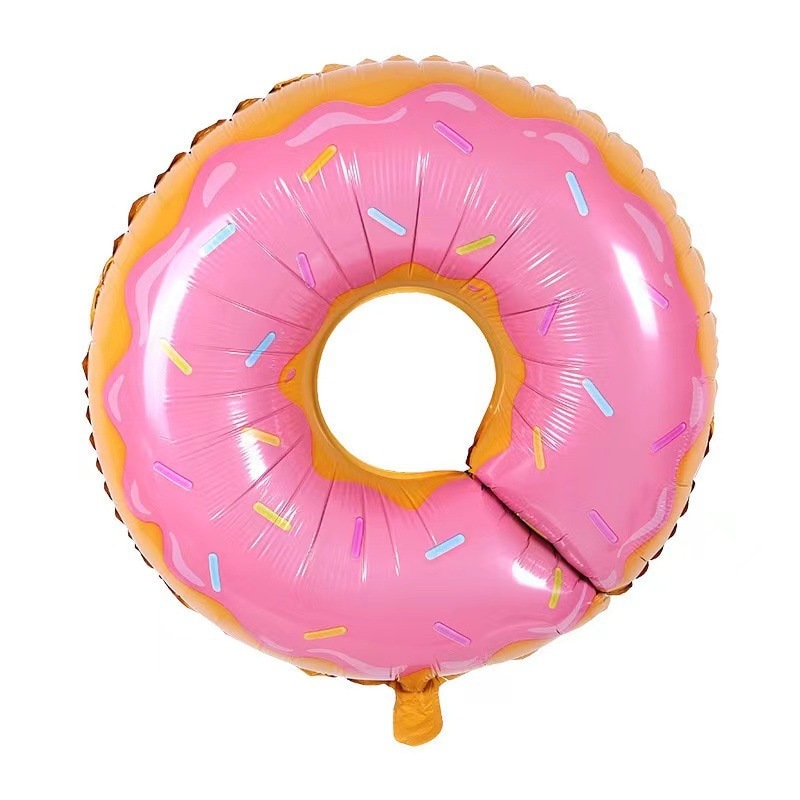 Sweet Donut Ice-cream Balloons Set - 6 pcs - JUMBO 28''- Pink Donut, Ice cream Balloon - Sweet One Birthday - Party Balloon Deco