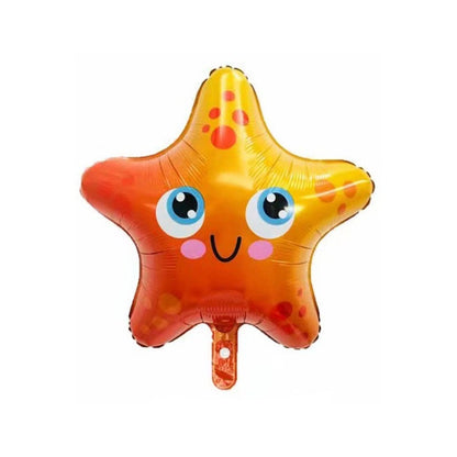 Sea Animals Balloons Set -  4 pcs - JUMBO 24''- Seahorse, Sea star, octopus, see animals balloons - Ocean Themed Birthday Balloons