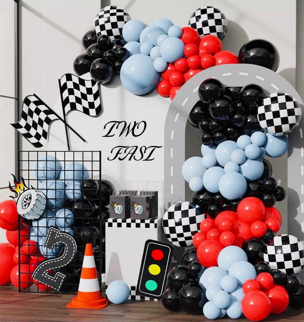 Hot Wheel Car Racing DIY Garland Arch Kit - Custom Length - Racing Party Balloon Garland - Car Birthday Balloon -  Party Balloon Deco