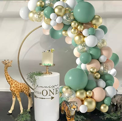 Olive Green Gold Balloon DIY Kit -  Neutral, Gold, White, and Olive Green Boho Garland Kit For Wedding, Birthdays, Baby Showers Decoration