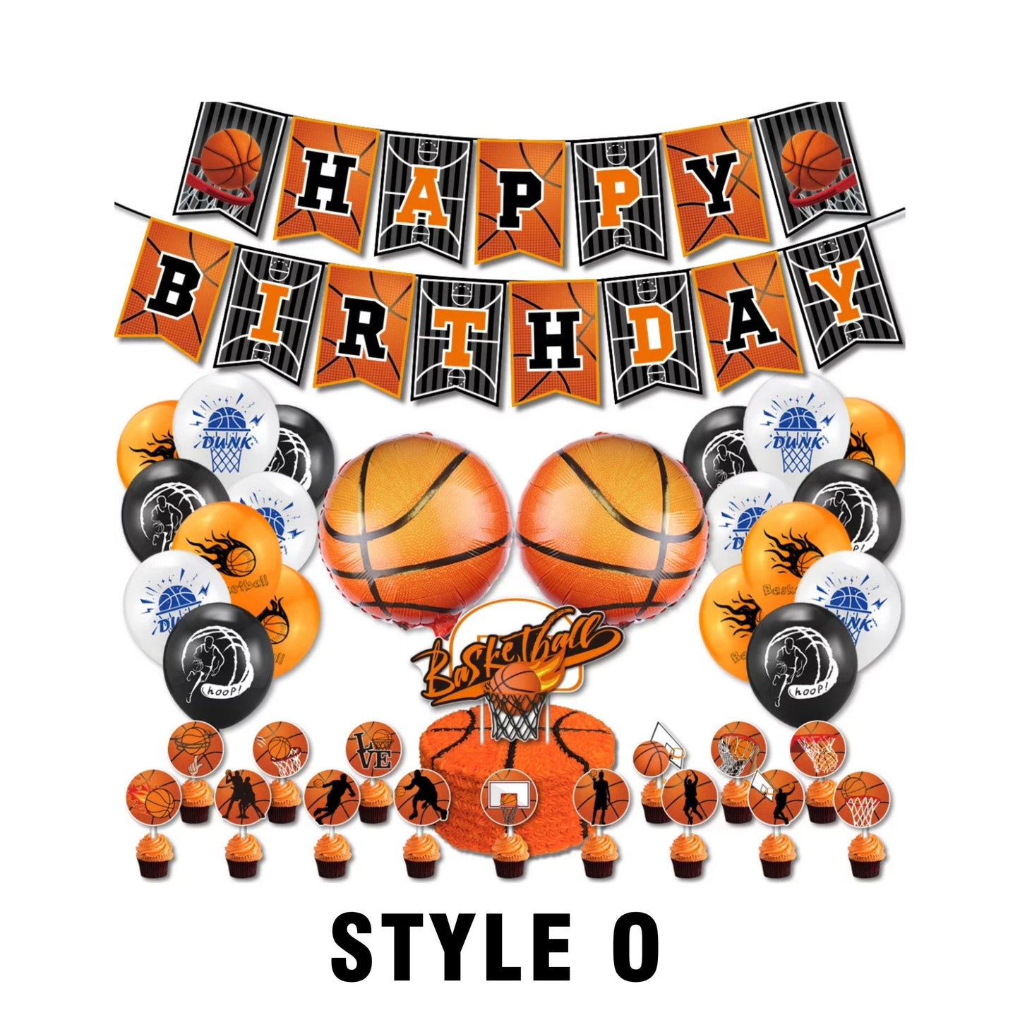 Basketball tableware set VOL 2 | Kid Birthday Balloon | I choose you | Cartoon Party Balloon | Mouse Hero Train Balloon | Sport Party Deco