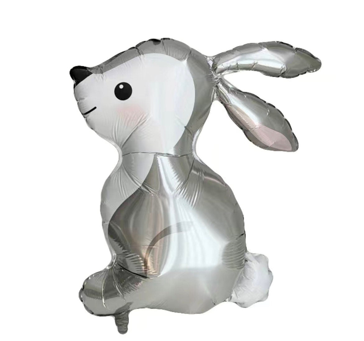 Rabbit Balloon - Easter Bunny Balloons -  17" 4D Rabbit Balloon - Animal Themed Birthday Decoration - First Birthday - Wonderland Theme