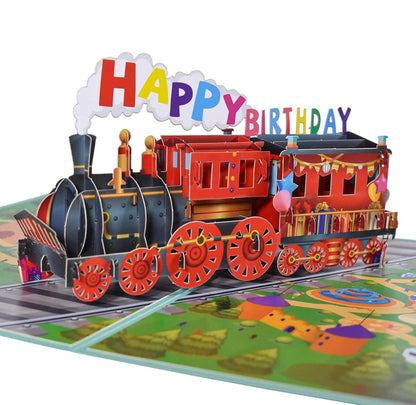 Train Birthday Pop Up Card | 3D Card | Greeting Card | Thank You Cards | Birthday Card | Mothers Day Card | Anniversary Card