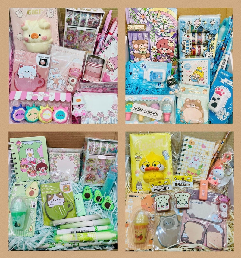 Pen set styled for a back to school party