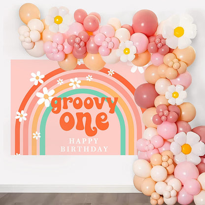 Groovy Balloon Garland Kit - Peach, Neutral, Pink, Ivory, White Balloons Set | Neutral Garland For Wedding, Birthdays, Baby Showers Party