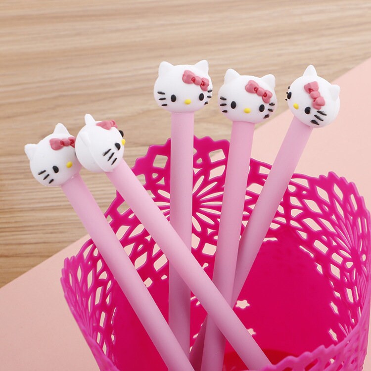 Hello Kitty Pens | Black Ink Ball Pen Sets | Cute Pen Stationery Set for kids and Hello Kitty lovers | Birthday Gift for her | Kawaii Pens