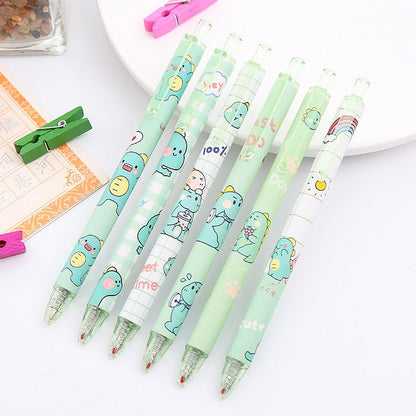 Dino Pens Set | 6 Pens Mix Styles | Kid School Supplies | Cute Dinosaur Pens | Gel Ball Pens | Back to school Pens | Birthday Gift for kids