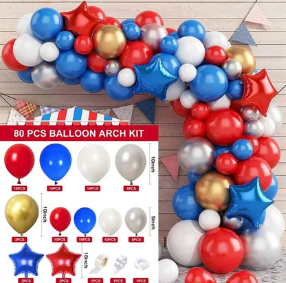 Vehicles Themed Birthday Balloon Garland DIY Kit Set - 95 pcs - Happy Birthday Banner + Firetruck + Dump Truck Balloons - School Bus Balloon