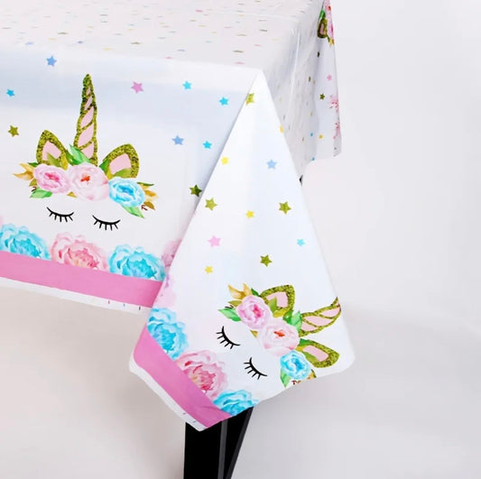 Unicorn-themed Birthday Tablecloth - Unicorn-themed Party Decoration Table Cover