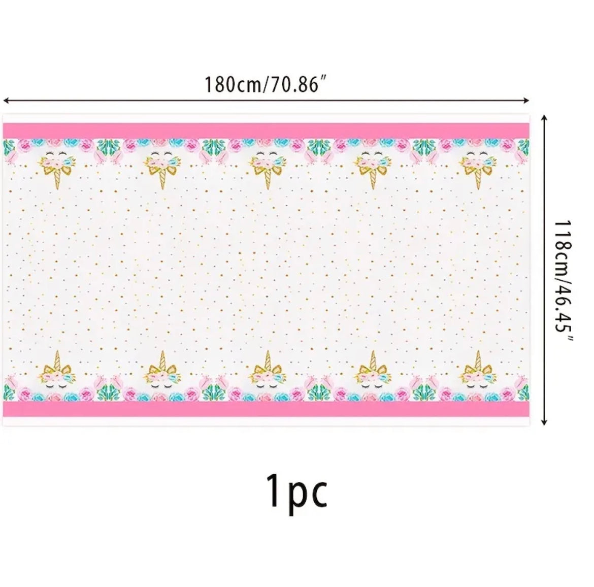 Unicorn-themed Birthday Tablecloth - Unicorn-themed Party Decoration Table Cover