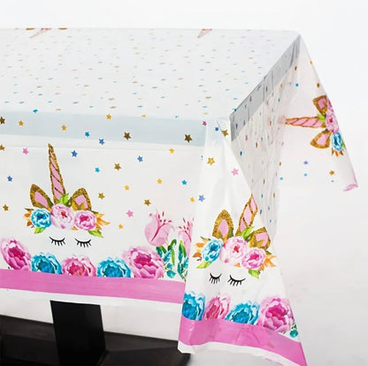 Unicorn-themed Birthday Tablecloth - Unicorn-themed Party Decoration Table Cover