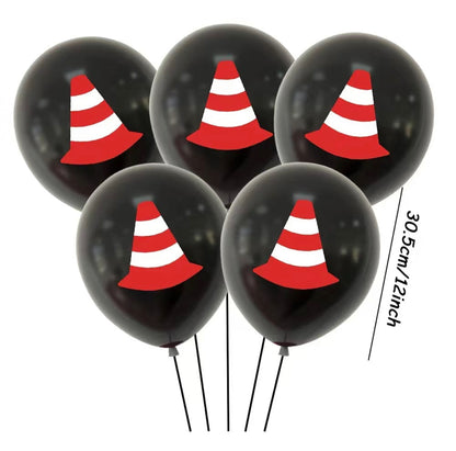 Construction Birthday Theme Vehicle Balloons - Set of 30 Balloons 12'' - Can Be Used For Construction Theme, Traffic Zone Theme, Dump Truck Theme - Helium Supported